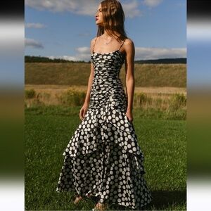 Anthropologie Hutch Black and White Polka Dot Dress